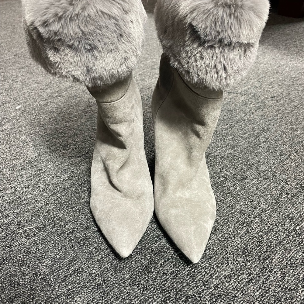 Nine west chrissa ankle boot size 7 light gray - Picture 7 of 9